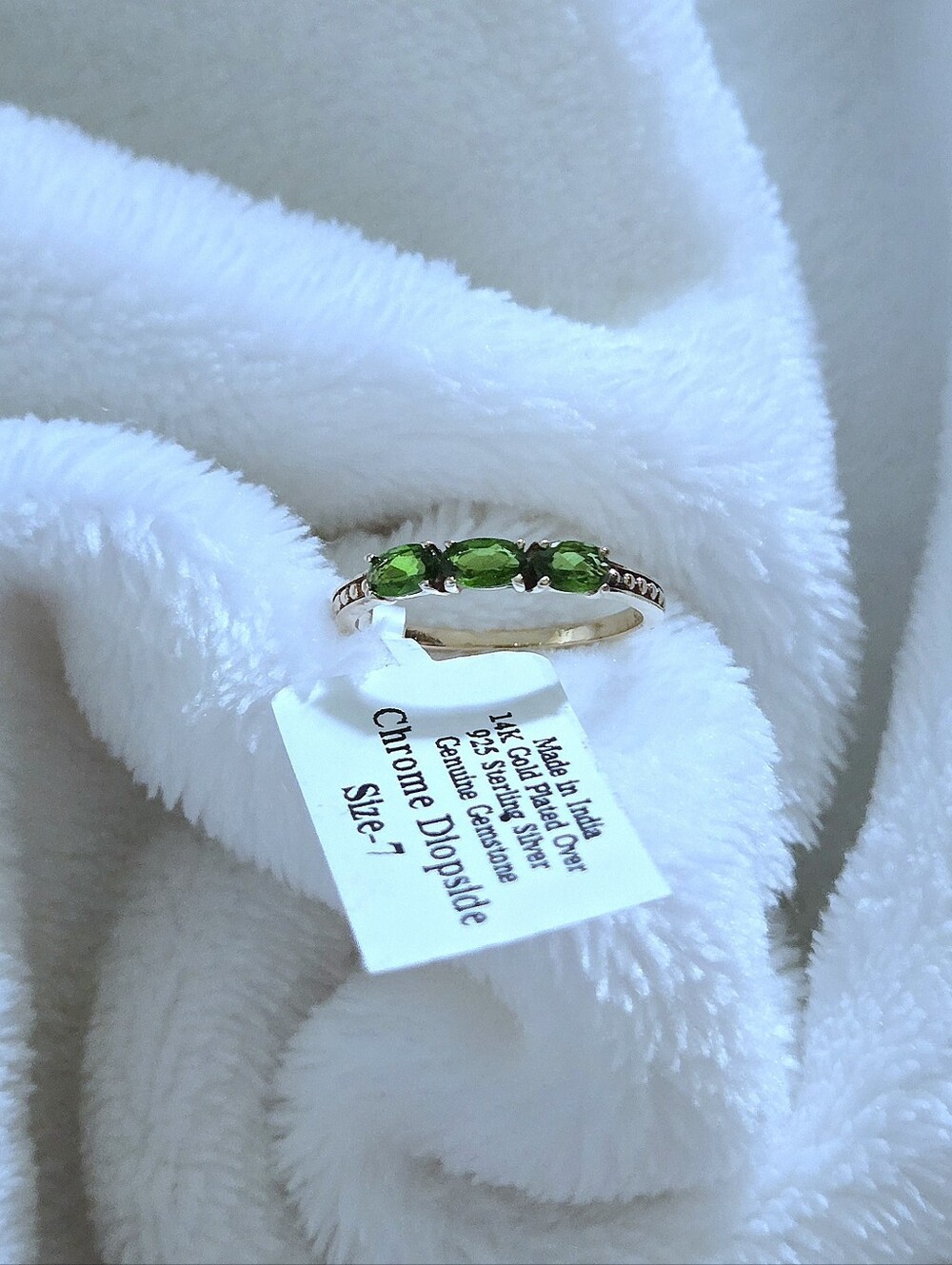 Shivam Triple3️⃣ Chrome Diopside Ring